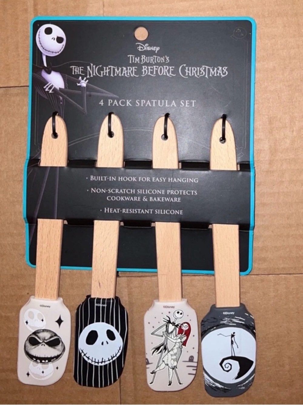 The Nightmare Before Christmas 4-Pack Silicone Spatula Set - Jack Skellington